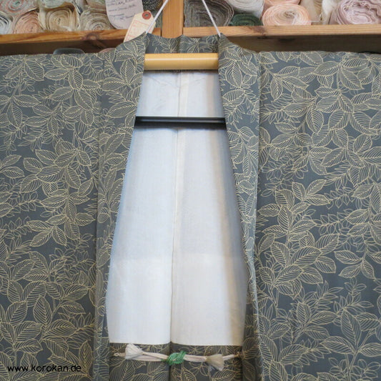 Haori Kimono Jacke aus Seide, allover Blättermuster