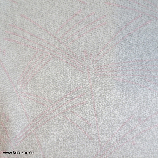 hellgrau mit rosa Pinien Nadeln Kimono Seiden Crepe Satin