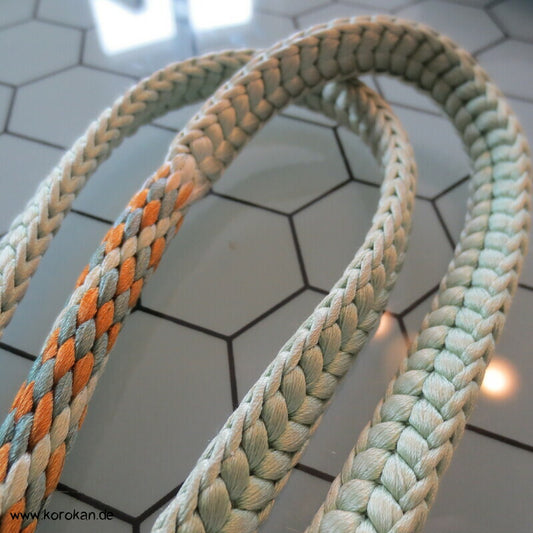 jade bunt rund unterbrochener Obijime, Seide