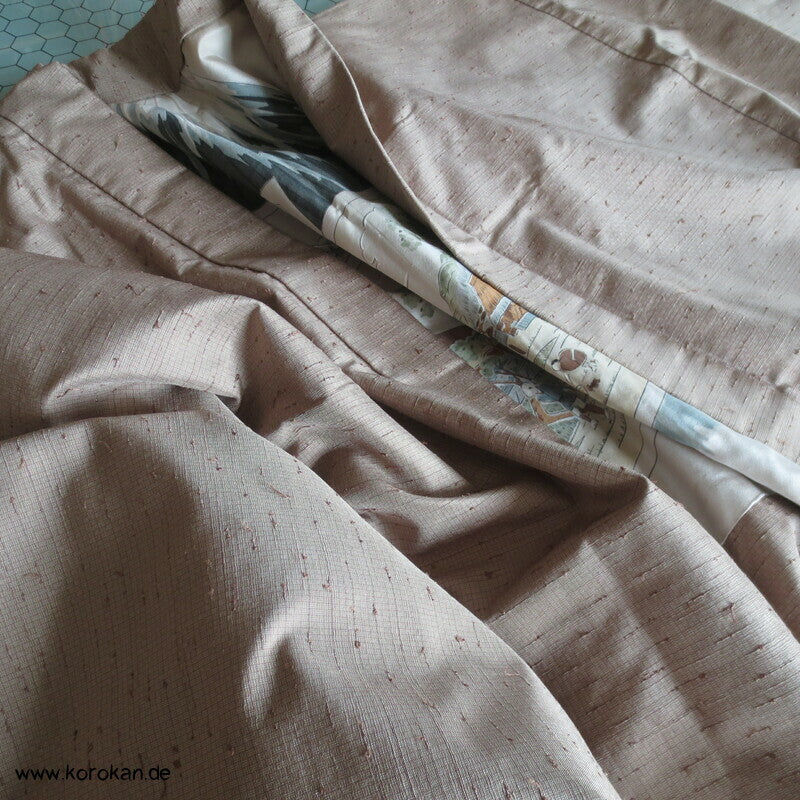 helle Fushi Tsumugi Haori Männer Kimono Jacke, Fuji San Futter