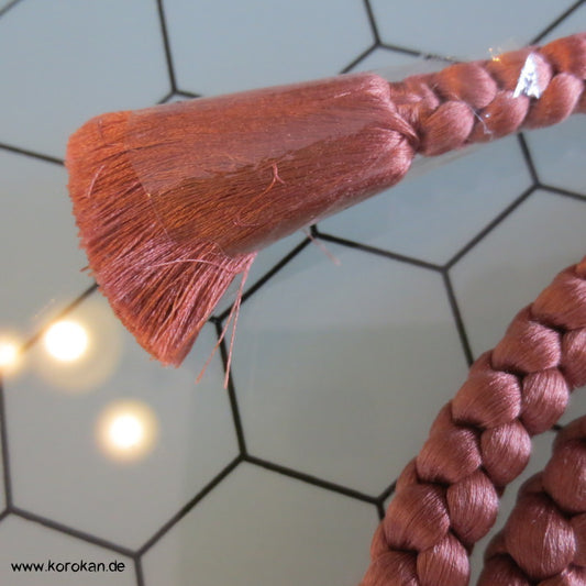 uni blass braun Obijime, runde Seiden Kordel