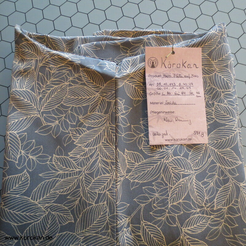 Haori Kimono Jacke aus Seide, allover Blättermuster