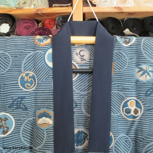 Mon auf Wollmuslin Männer Juban Kimono