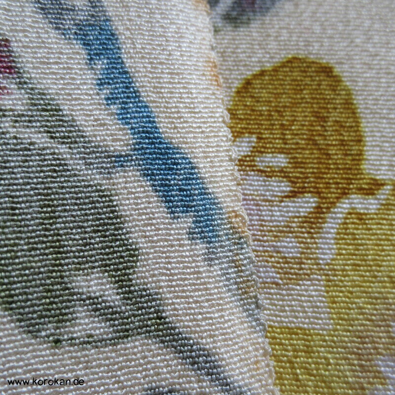 Sakurazweige, helle Chirimen Seide, Kimono Tanmono