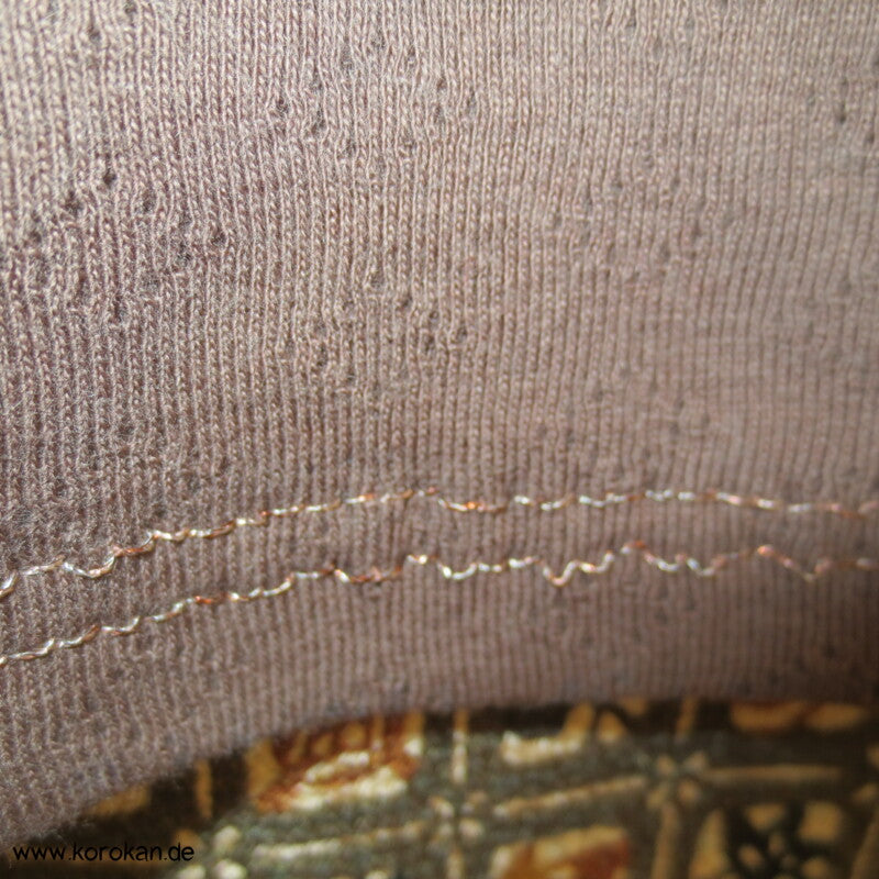 ajour Baumwoll 3/4 Arm T Shirt mit Seidenband Dekoration