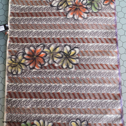 Tanmono Japan Meisen Blumenstreifen Seide, antik unbenutzt