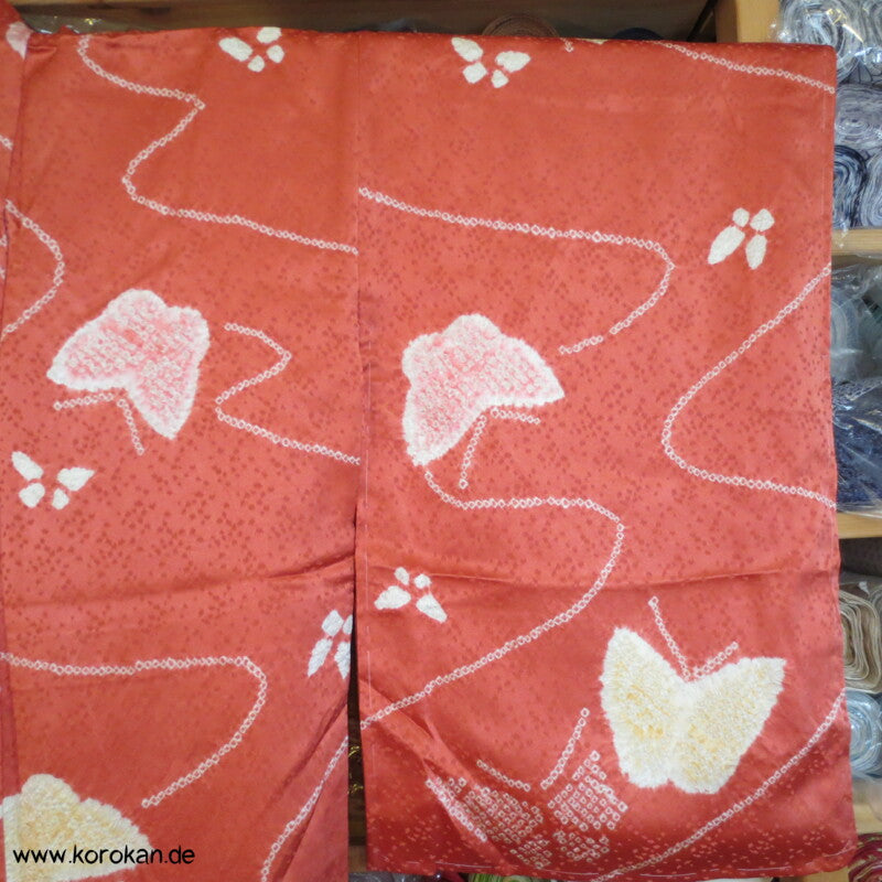 Schmetterlinge im Flug Shibori Seiden Komon Kimono