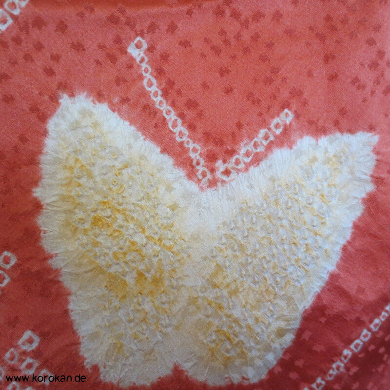 Schmetterlinge im Flug Shibori Seiden Komon Kimono