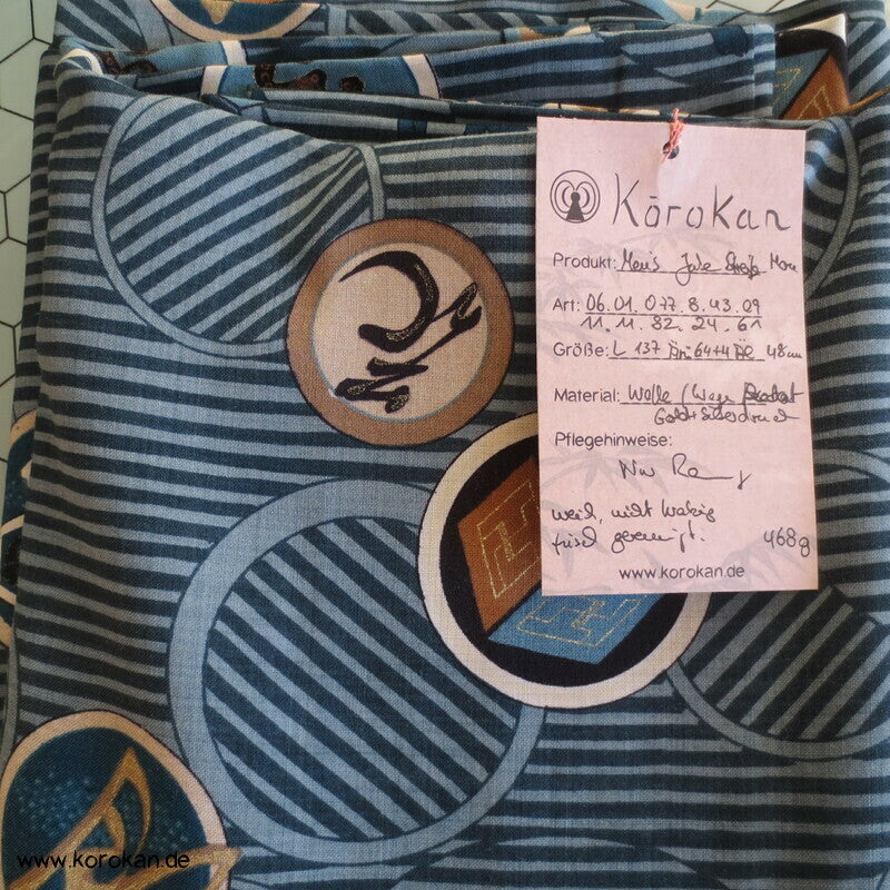 Mon auf Wollmuslin Männer Juban Kimono