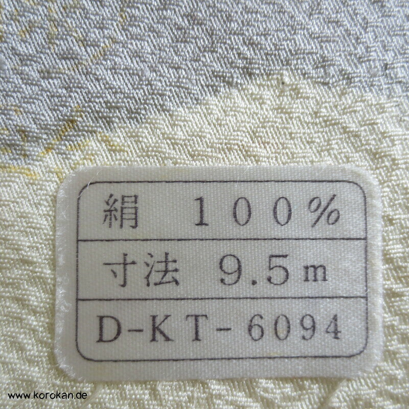 Schmetterlinge auf blaugrau Kimono japanische Chirimen Crepe Seide