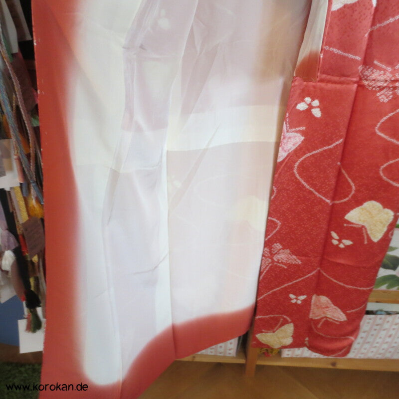 Schmetterlinge im Flug Shibori Seiden Komon Kimono