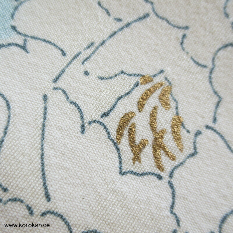 mythische Vögel im Blütenbaum Chu Furisode Seidencrepe Kimono