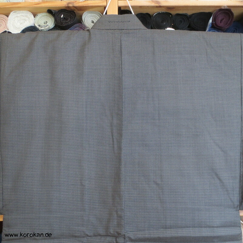 Tsumugi Kasuri Männer Haori Kimono Jacke, Fächerbild im Futter