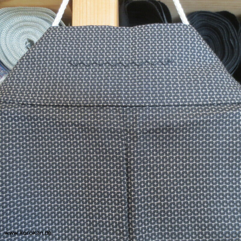 Tsumugi Kasuri Männer Haori Kimono Jacke, Fächerbild im Futter