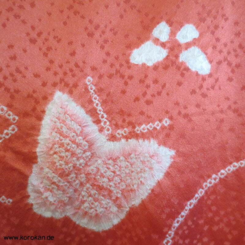 Schmetterlinge im Flug Shibori Seiden Komon Kimono
