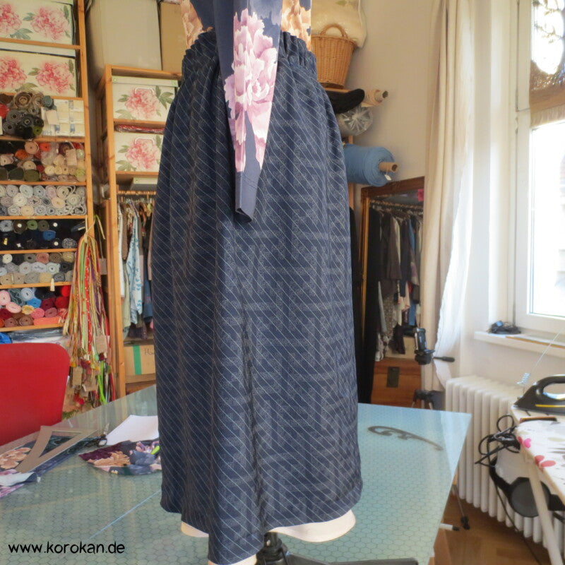 Kimono Sayagata Seidendamast Bias Cut Lagenlook Rock