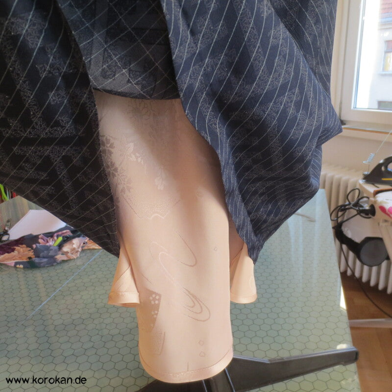 Kimono Sayagata Seidendamast Bias Cut Lagenlook Rock