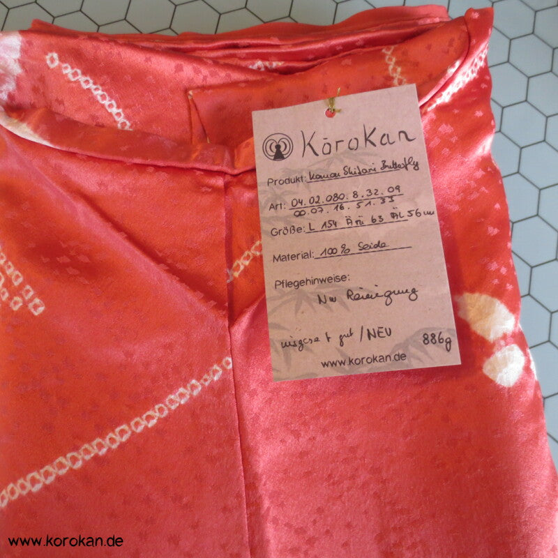 Schmetterlinge im Flug Shibori Seiden Komon Kimono
