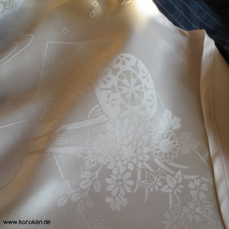 Kimono Sayagata Seidendamast Bias Cut Lagenlook Rock