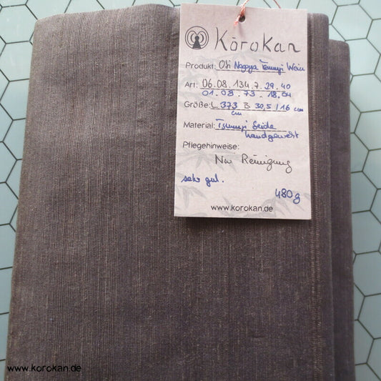 Traubenarabeske Tsumugi Seiden Nagoya Obi