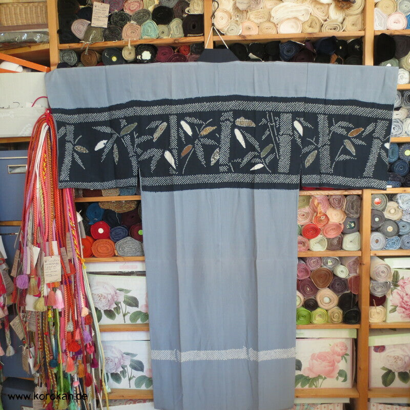 Bambusstreifen Juban Unterkimono, Seide