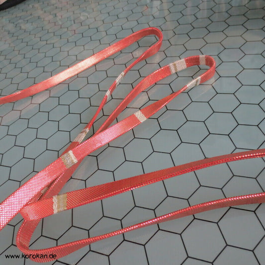 Vintage Obijime, Seidenbrokat, kupfer natur