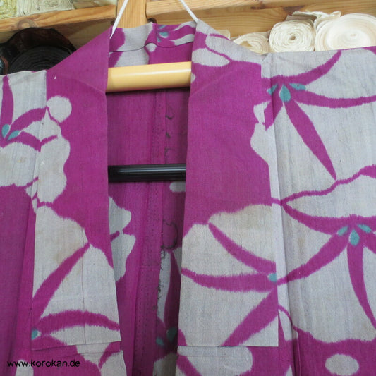 Asagao Prachtwinden Meisen Sha Seide Hitoe Kimono