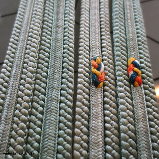 hellblau bunter Obijime, Seide