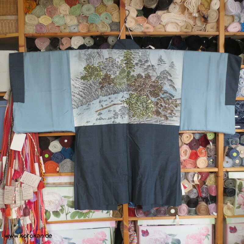 leichte Sommer Tsumugi Haori, Flößermotiv