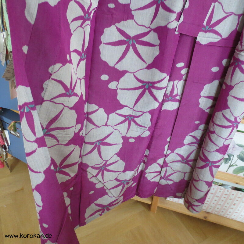 Asagao Prachtwinden Meisen Sha Seide Hitoe Kimono