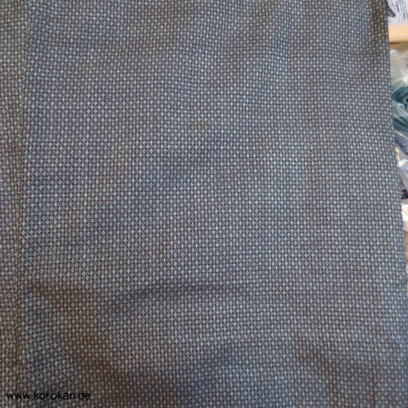 dunkelblau fein gemusterter Seiden Kimono