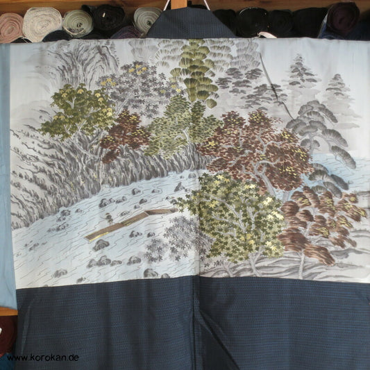 leichte Sommer Tsumugi Haori, Flößermotiv