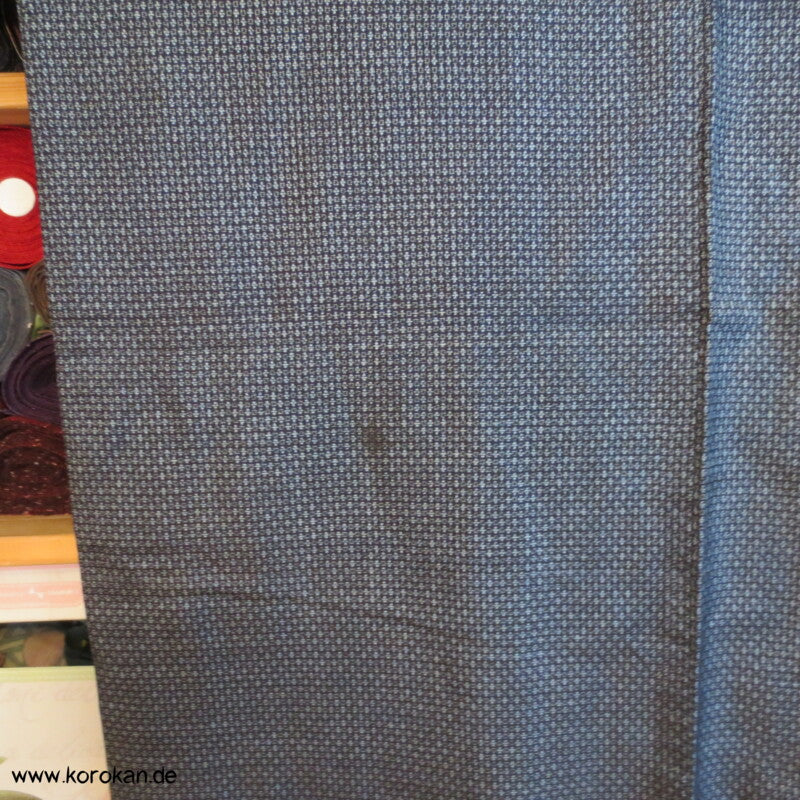 dunkelblau fein gemusterter Seiden Kimono