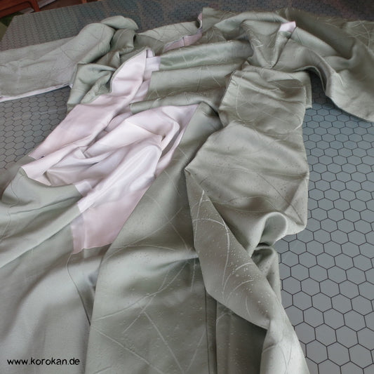 jade Schneegestöber Iromuji - einfarbiger - Kimono