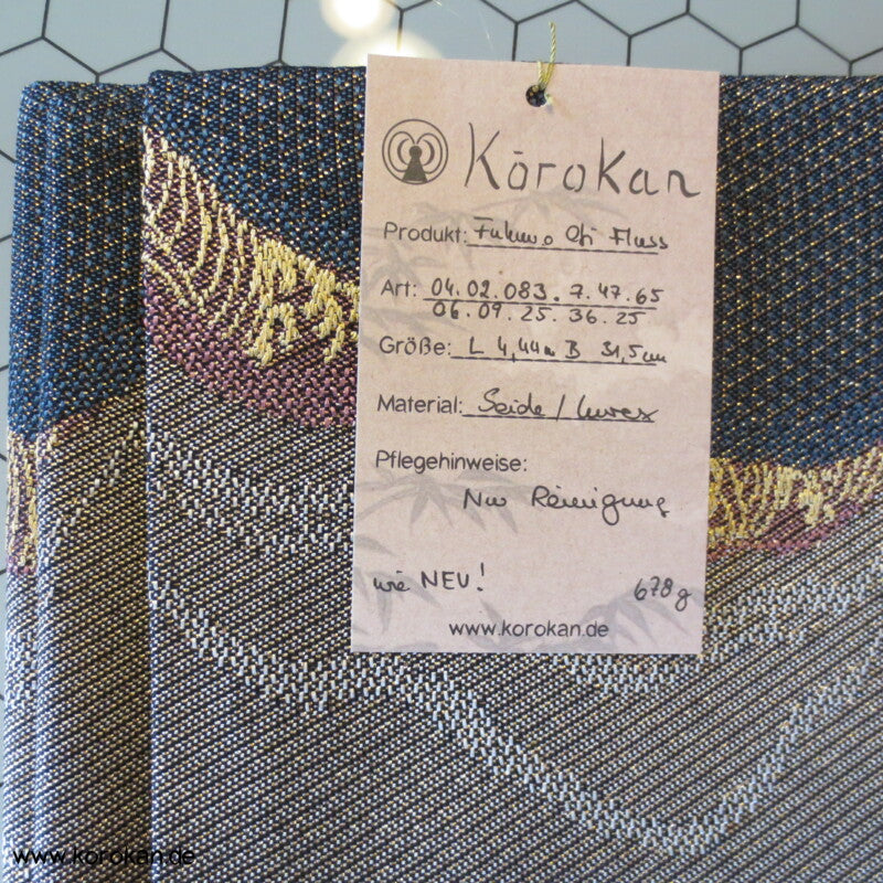 dunkler Fluss Brokat Fukuro Obi Seidenbrokat Kimonogürtel