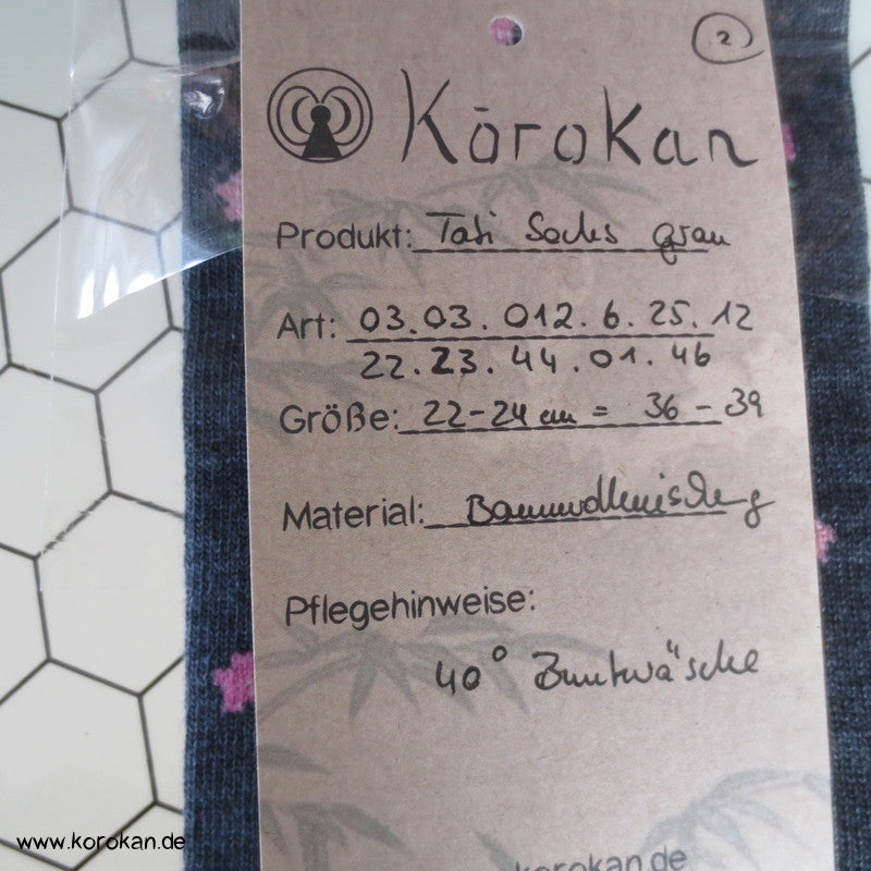 japanische Baumwoll Zehentrenner Socken