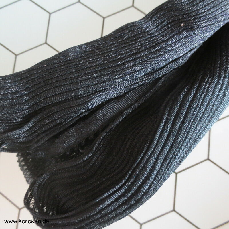 schwarzer Chiffon Koshihimo Band für Juban / Kimono