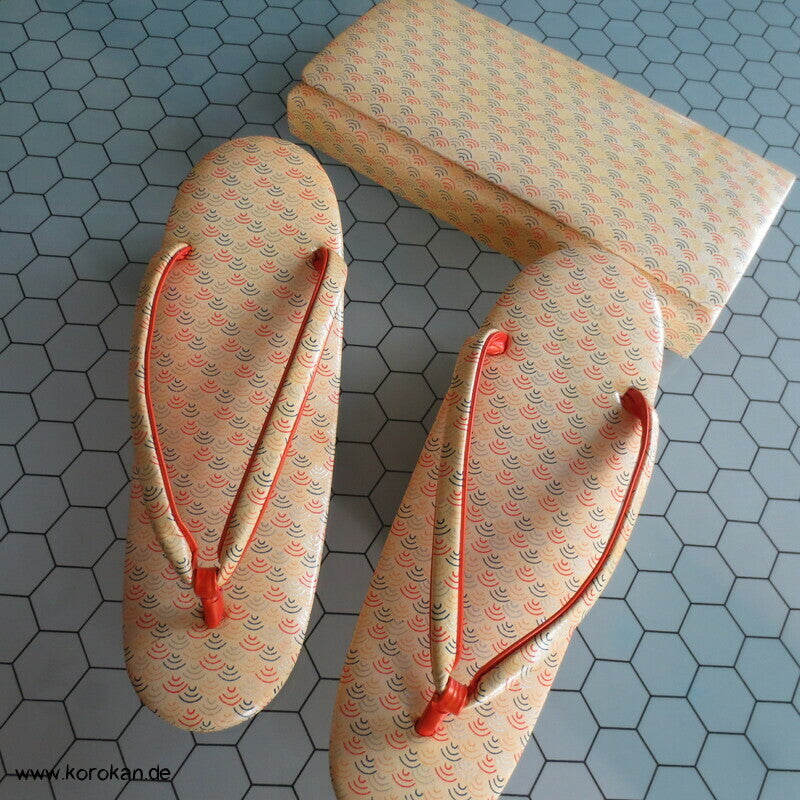 Clutch Tasche für den Kimono - glattes Material, Segaiha Wellen