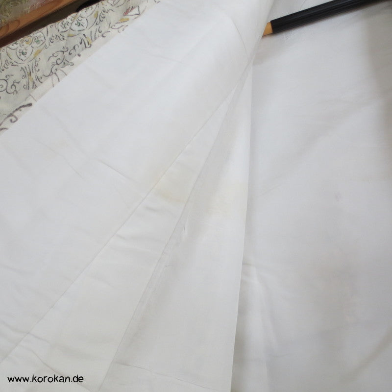 japanischer gedrucktes Bingata Tsumugi Seiden Kimono