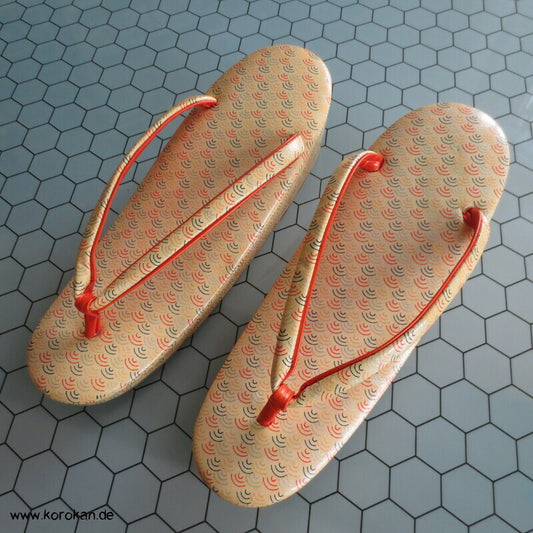 festliche Lackstoff / glattes Material Zori - Segaiha Wellen