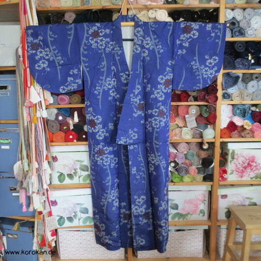 japanischer Asagao Prachtwinden Meisen Seiden Kimono
