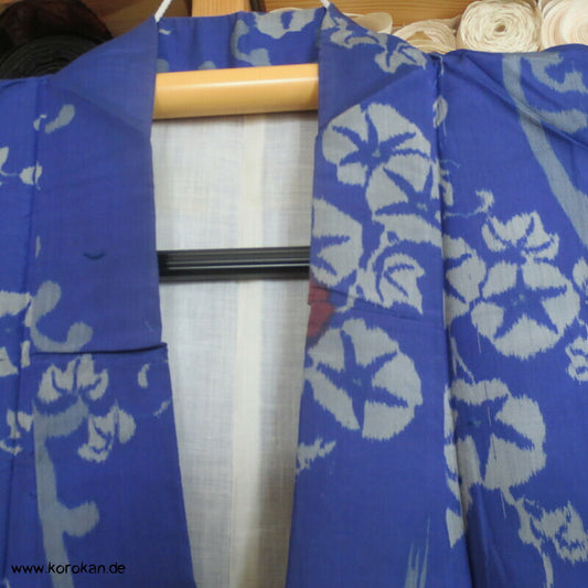 japanischer Asagao Prachtwinden Meisen Seiden Kimono
