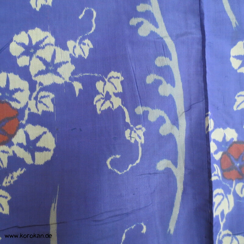 japanischer Asagao Prachtwinden Meisen Seiden Kimono