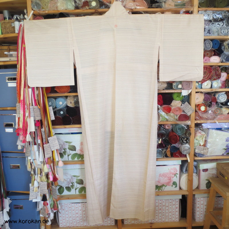 handgewebter Künstler Stoff Hitoe Sommer Komon Kimono