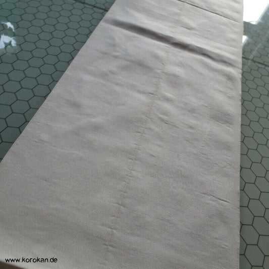 silbergrauer Nagoya Obi mit abstraktem Brokat Muster