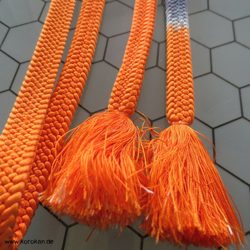 orange bunter Abschnitt Obijime, Seide