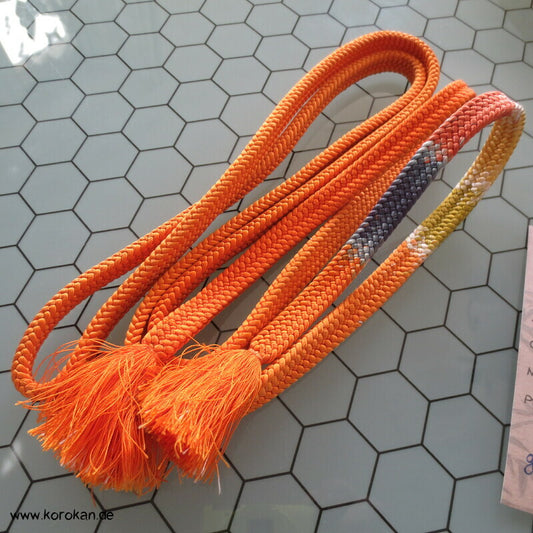 orange bunter Abschnitt Obijime, Seide