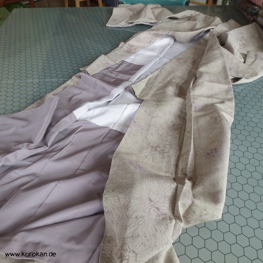 gewebte Blüten Jacquard Komon Kimono