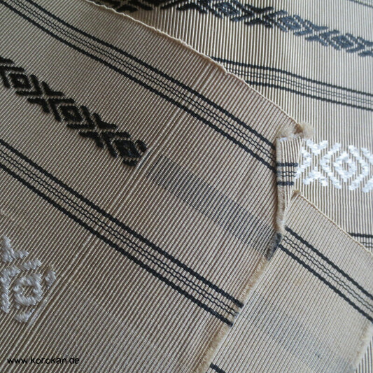 beiger Hakata Hanhaba Obi - klassisch