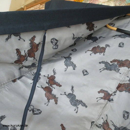 melierte Wolle Haori, Pferde + Shogi Futter, mit Himo